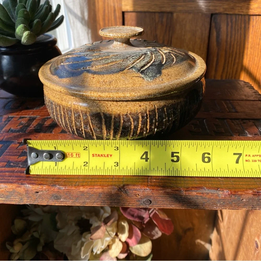 Studio Pottery Baking Dish with Lid EUC